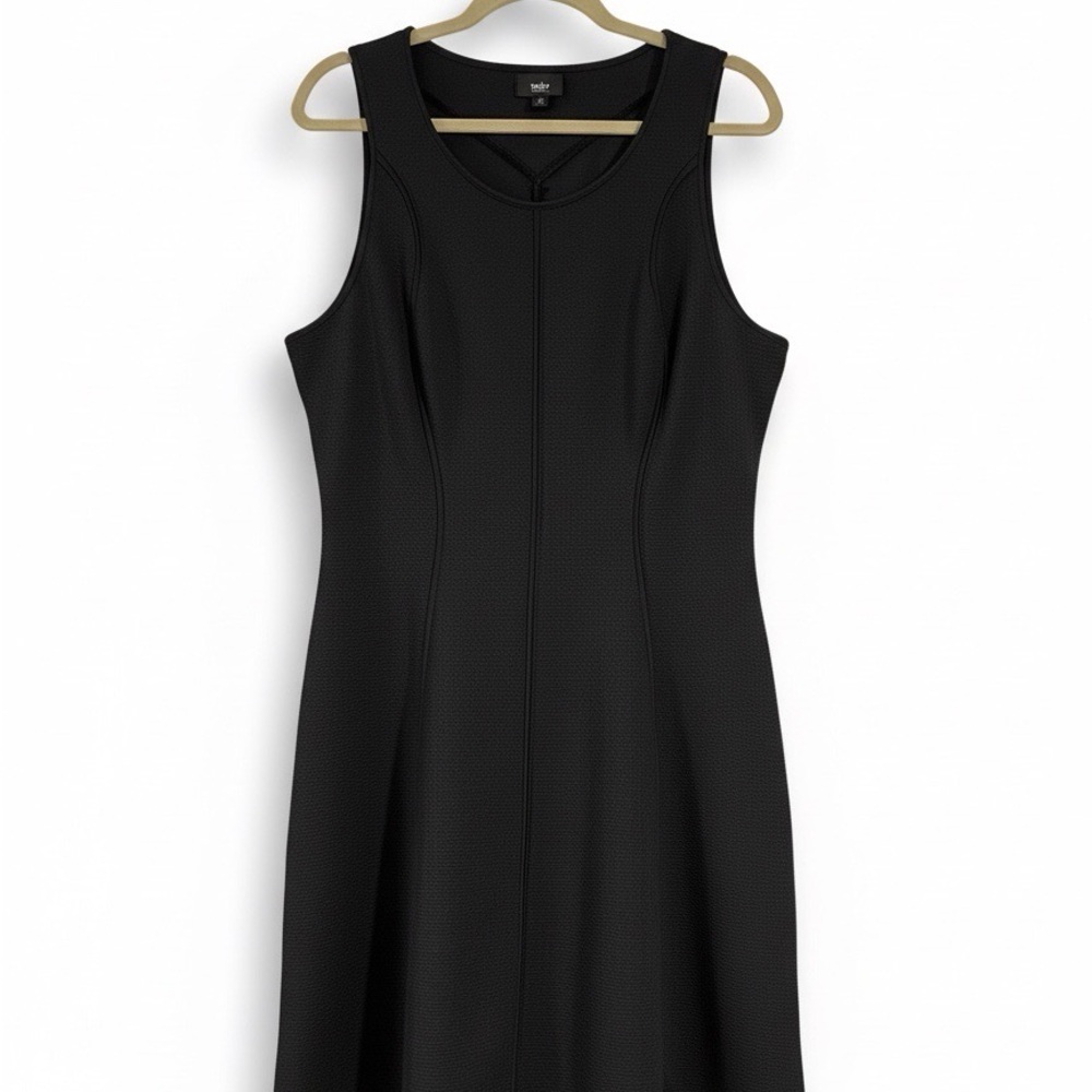 Y2K Mossimo Black Textured Knit Fit & Flare Dress – Size L/G